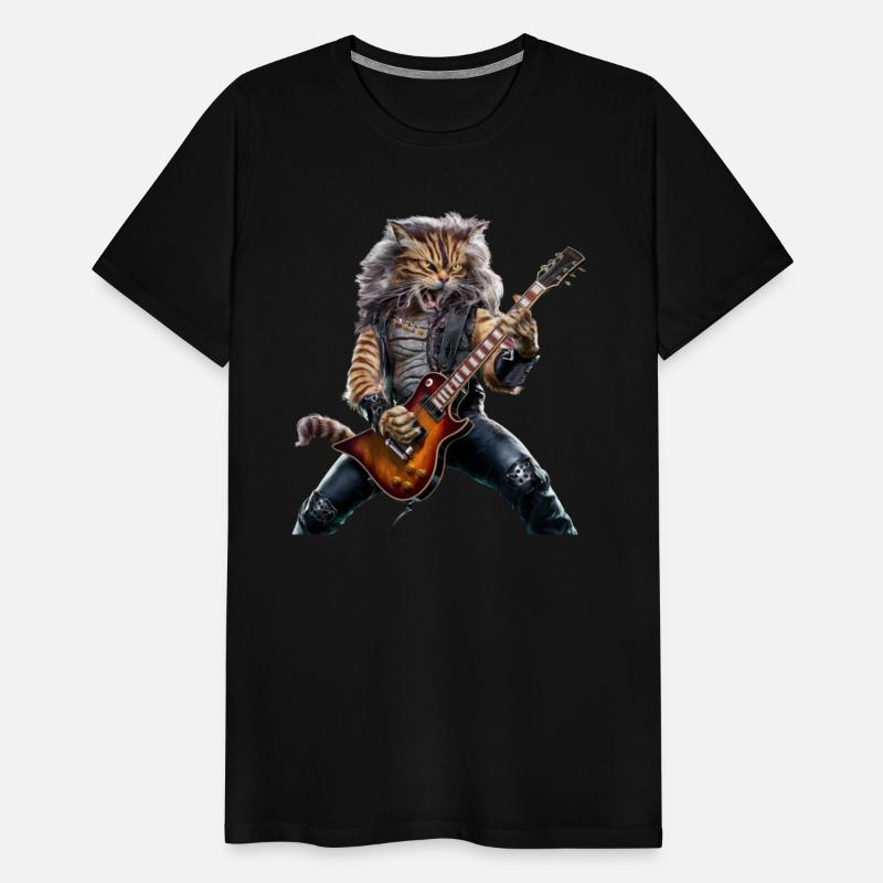 CAT PLAYING GUITAR, ELECTRIC ROCK GUITAR
