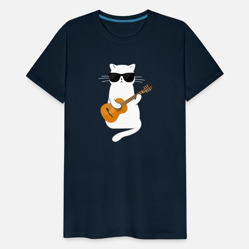 Cat Wearing Sunglasses Playing Guitar Guitarist