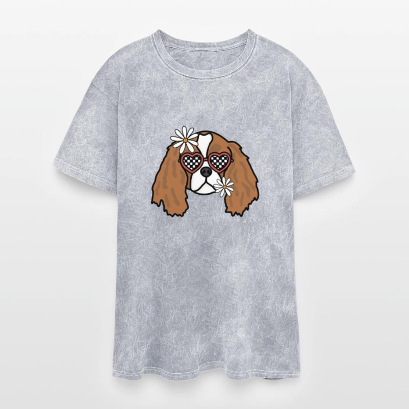 Cavalier King charls spaniel retro dog