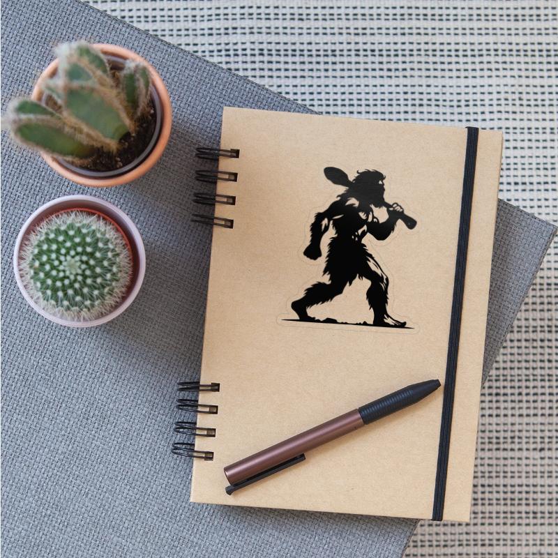 Caveman Silhouette Club Art