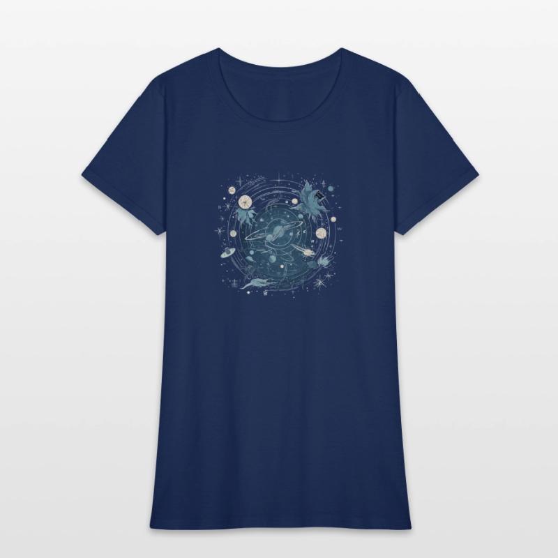 celestial night sky with constellations and shooti