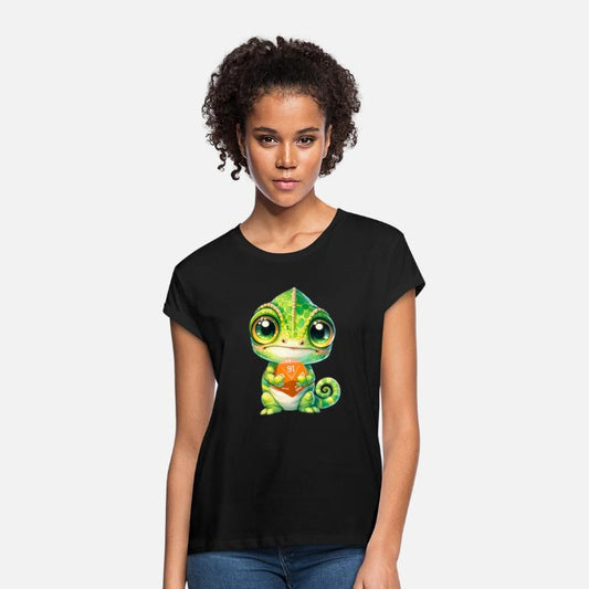 Chameleon Holding 20-sided Dice