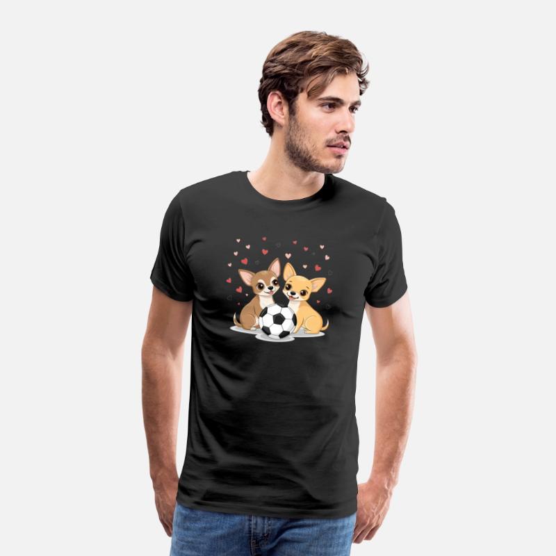 chihuahuas with soccer ball for Valentine's Day