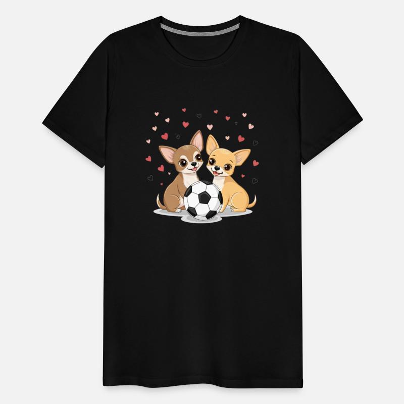 chihuahuas with soccer ball for Valentine's Day