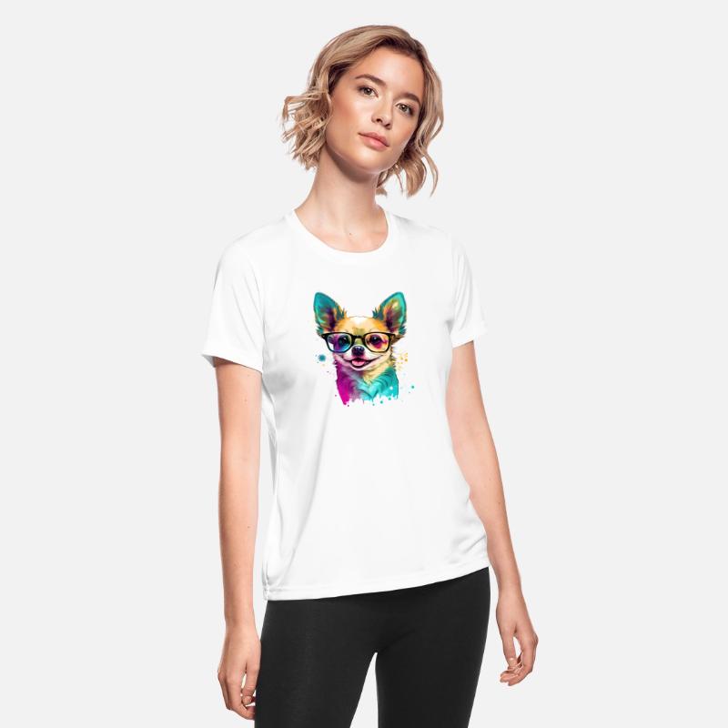 Colorful Kawaii Chihuahua Hipster