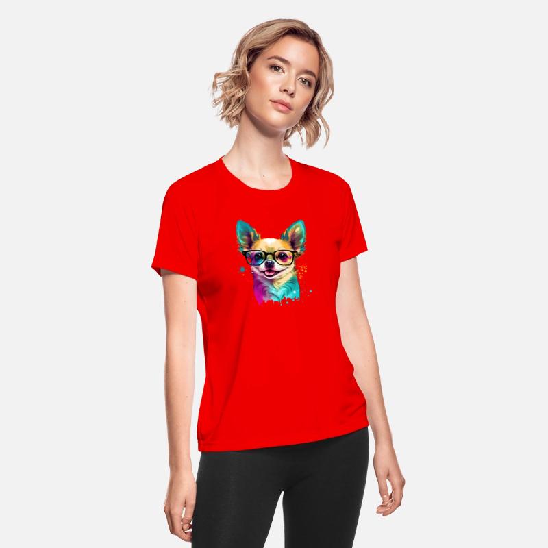 Colorful Kawaii Chihuahua Hipster