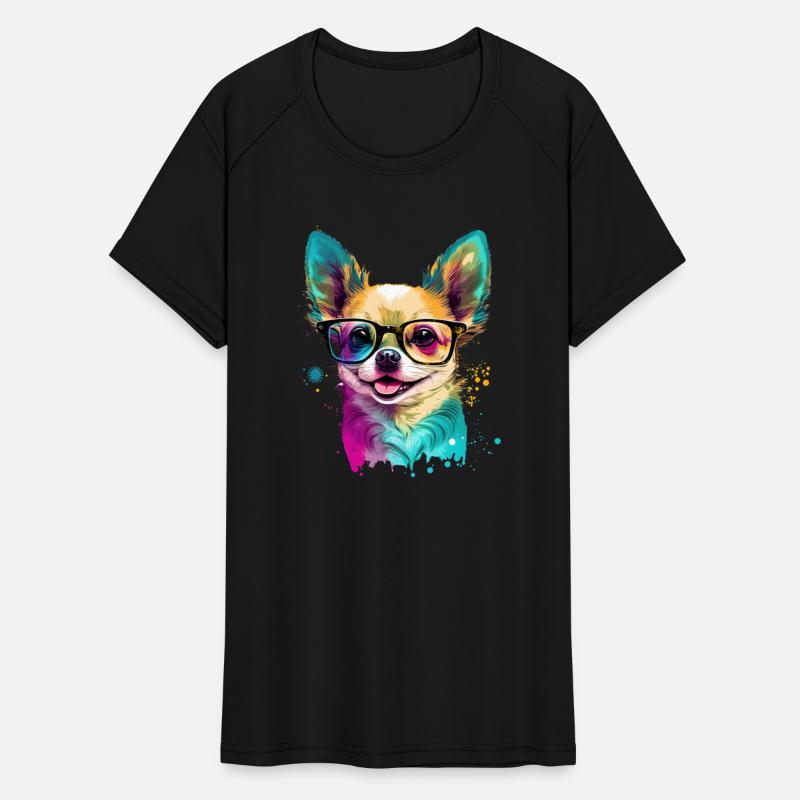 Colorful Kawaii Chihuahua Hipster