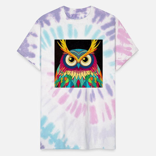 Colorful Owl Portrait Illustration Bohemian Birds