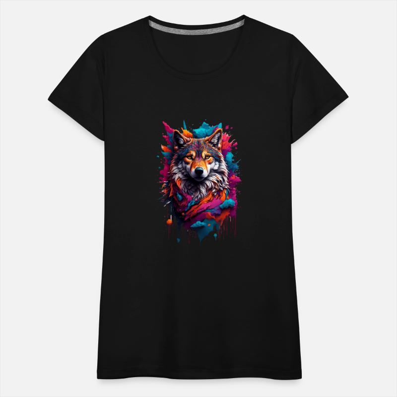 Colorful Wolf Face