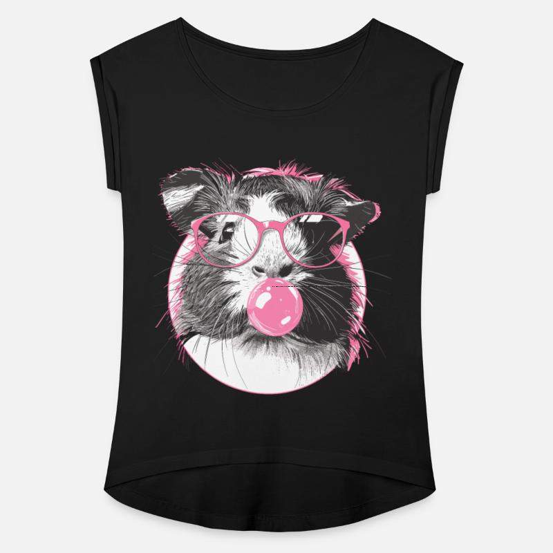 Cool Hipster Guinea Pig with Glasses Bubblegum