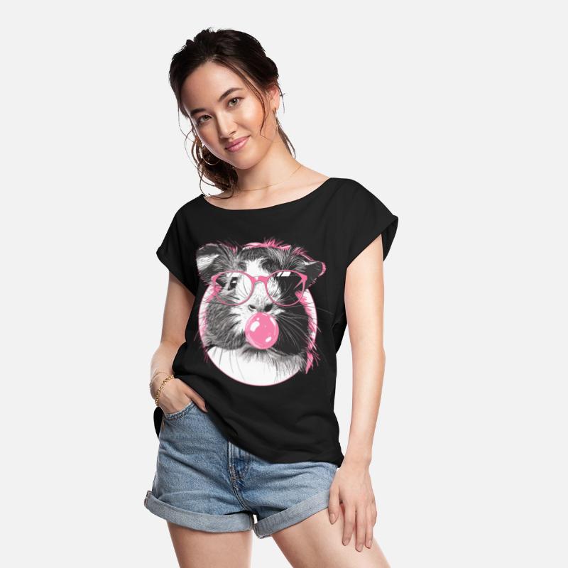 Cool Hipster Guinea Pig with Glasses Bubblegum