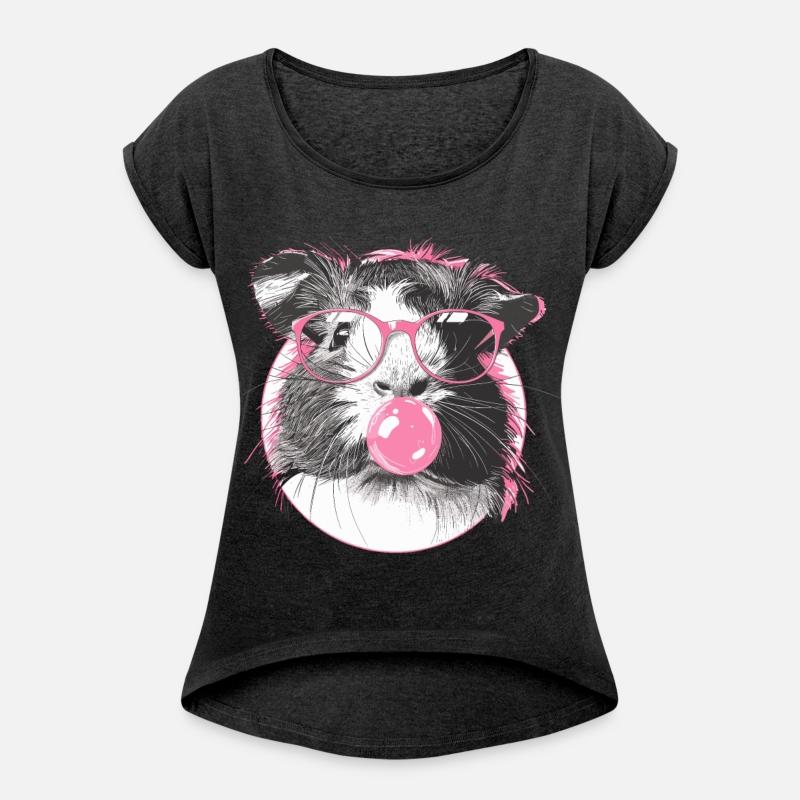 Cool Hipster Guinea Pig with Glasses Bubblegum