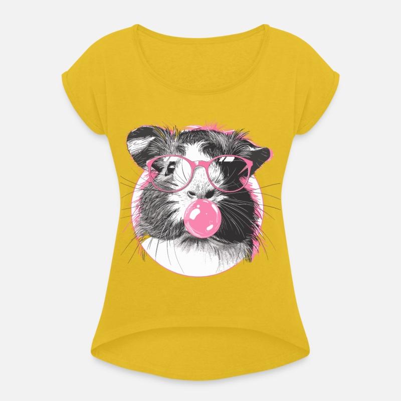 Cool Hipster Guinea Pig with Glasses Bubblegum