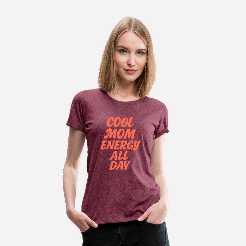 Cool Mom Energy All Day Minimalist Tshirt Design