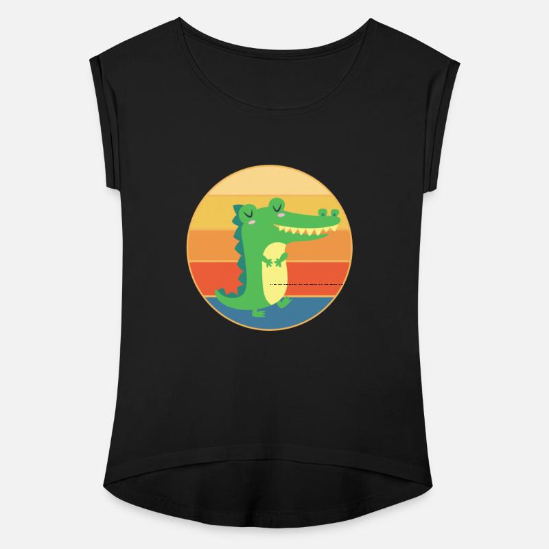 Crocodile Retro Sunset Vintage Wild Animal