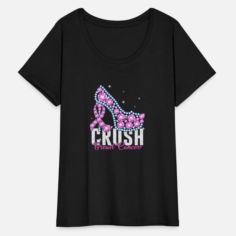 Crush Breast Cancer Bling Ribbon
