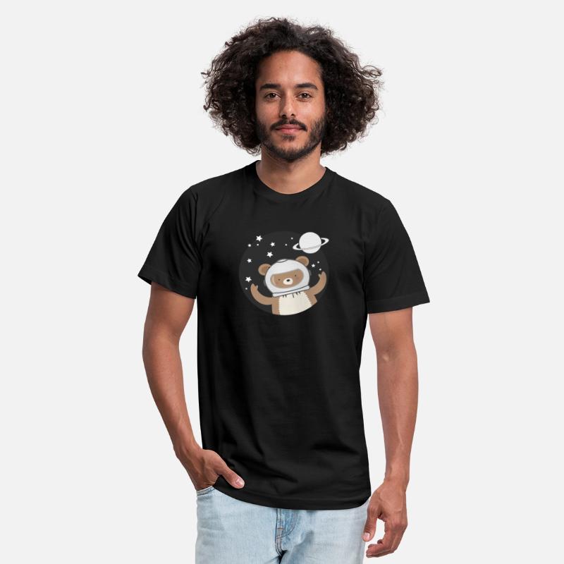 cute astronaut bear in comic style