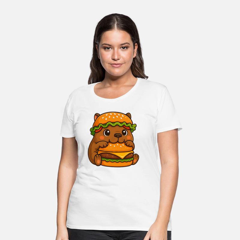 Cute capybara water pig cheeseburger fast food hat