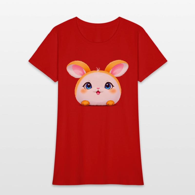 Cute Cartoon Bun with Blue Eyes