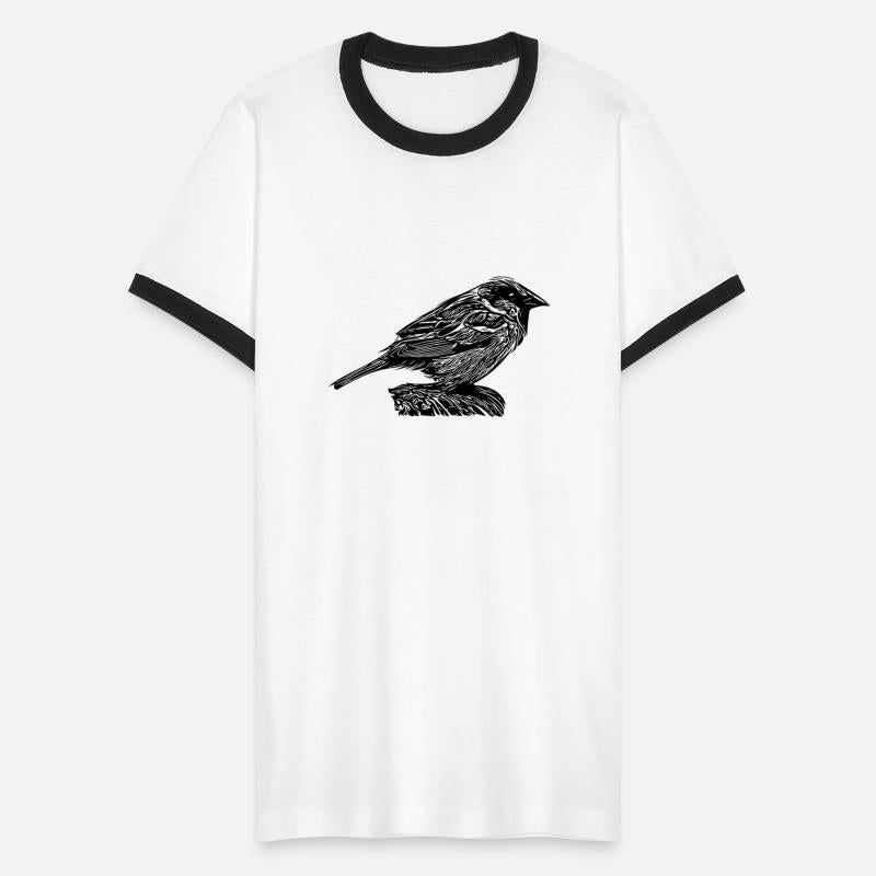 Cute Little House Sparrow On A Branch