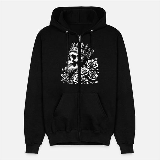 Dark Art Skull King Crown Prince with Roses