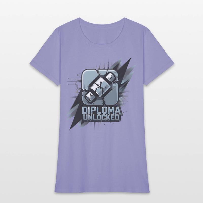 Diploma Unlocked Gamer Style Graduation Shirt