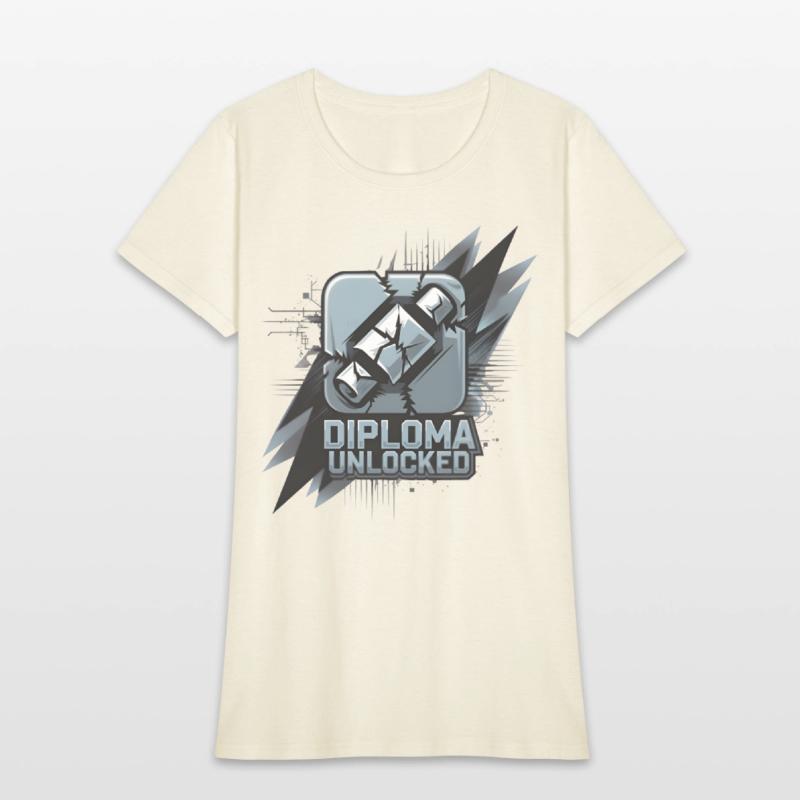 Diploma Unlocked Gamer Style Graduation Shirt
