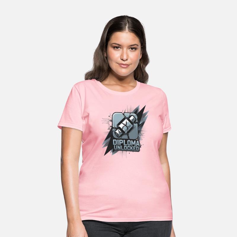 Diploma Unlocked Gamer Style Graduation Shirt