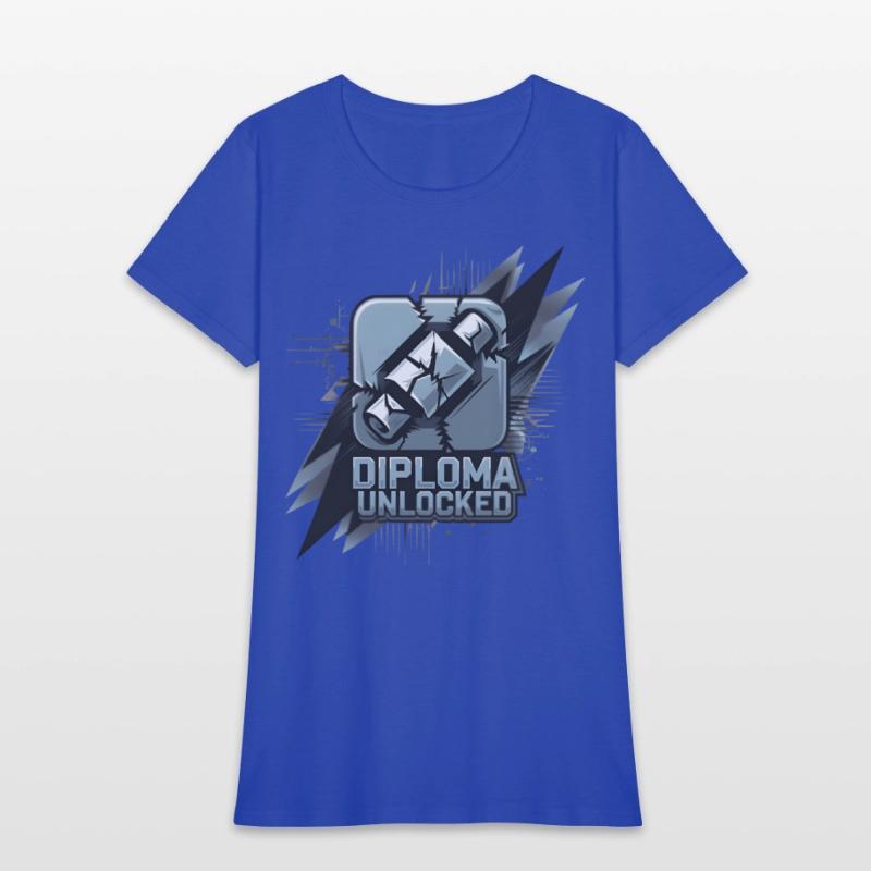 Diploma Unlocked Gamer Style Graduation Shirt