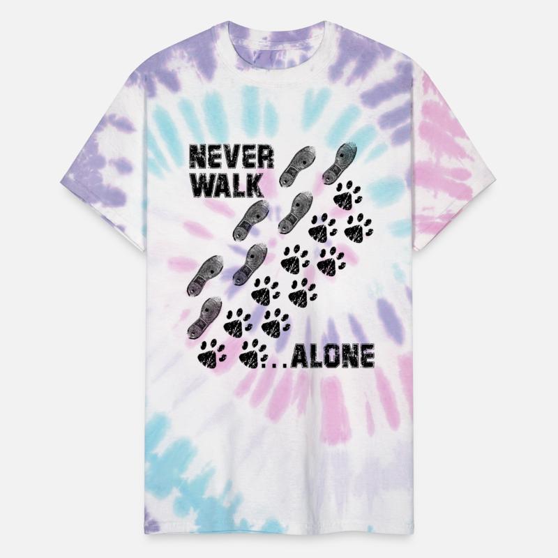 Dog paws shoe print Never Walk Alone dogs