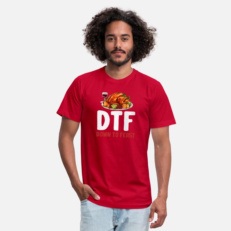 DTF Down To Feast Turkey Chicken Wishbones Gooble