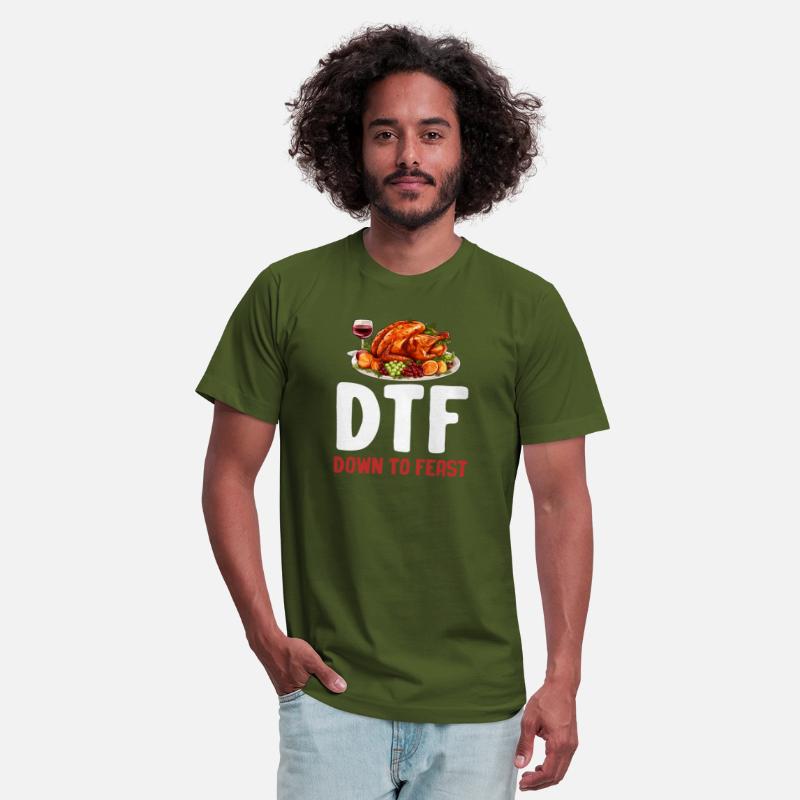 DTF Down To Feast Turkey Chicken Wishbones Gooble
