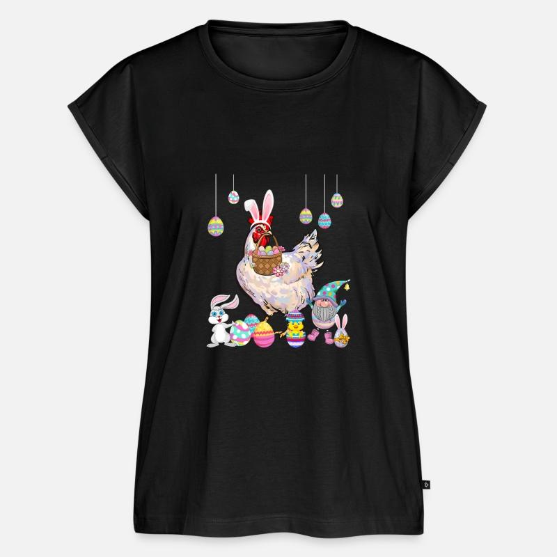 Easter Bunnies Chicken Hunting Eggs Basket With