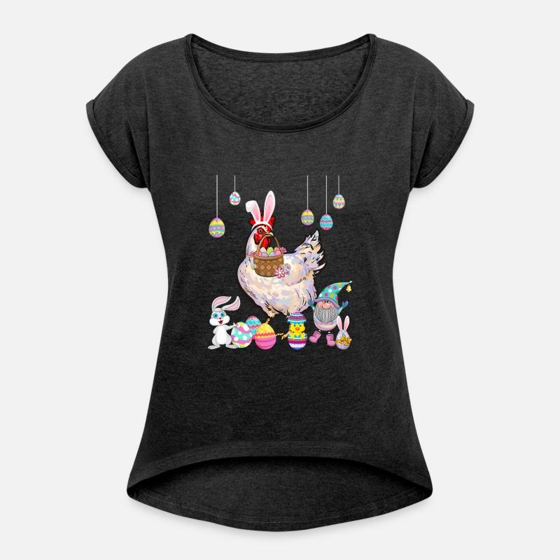 Easter Bunnies Chicken Hunting Eggs Basket With