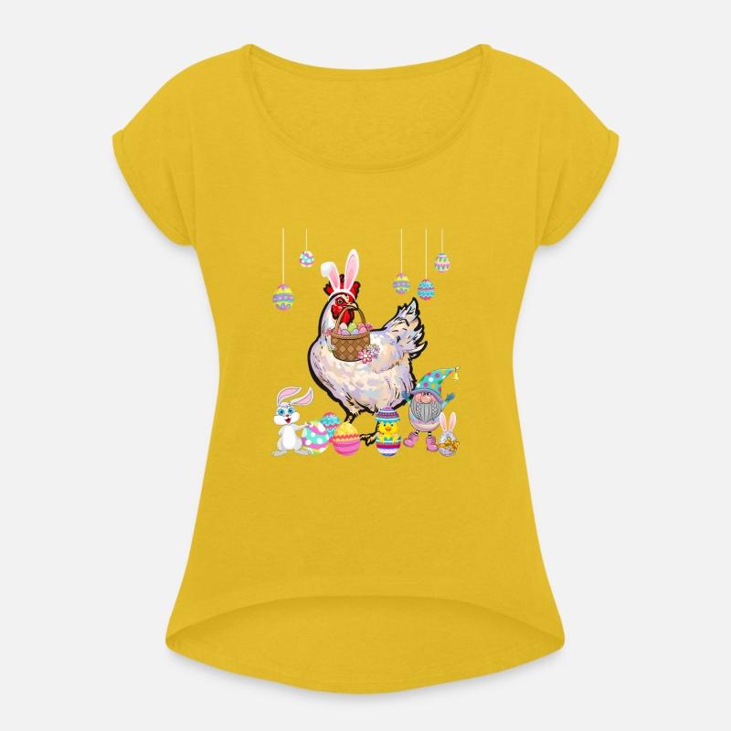 Easter Bunnies Chicken Hunting Eggs Basket With