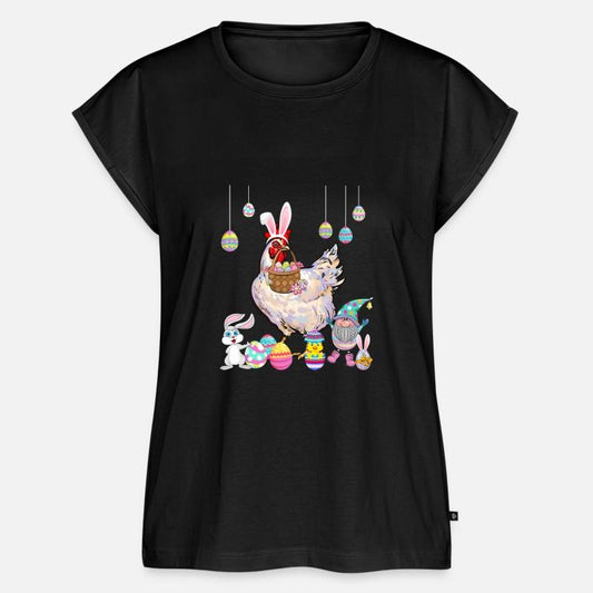 Easter Bunnies Chicken Hunting Eggs Basket With