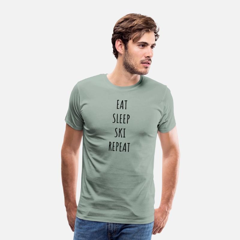 EAT SLEEP SKI REPEAT SHIRT & MERCHANDISE FOR SALE