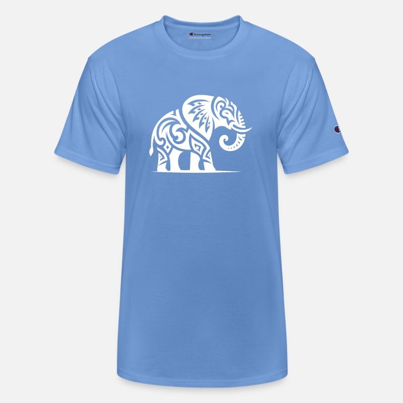 Elegant Tattoo Elephant With Large Tusks