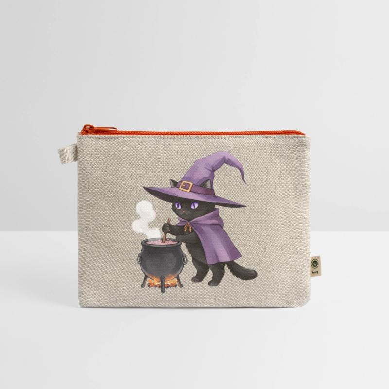 Enchanted Black Cat Witch Illustration