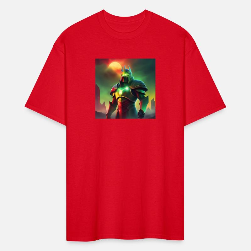 Evil Knight in Green and Red Armor