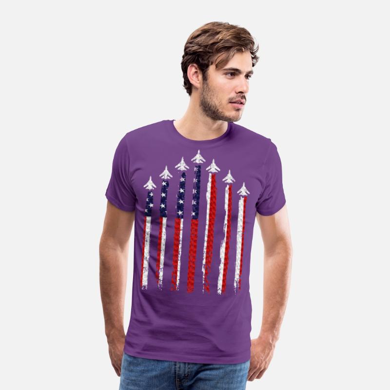 Fighter Jet Airplane USA Flag 4th Of July