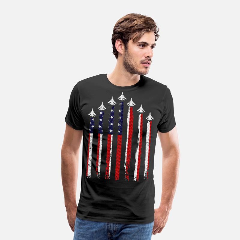 Fighter Jet Airplane USA Flag 4th Of July