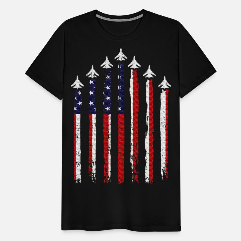Fighter Jet Airplane USA Flag 4th Of July