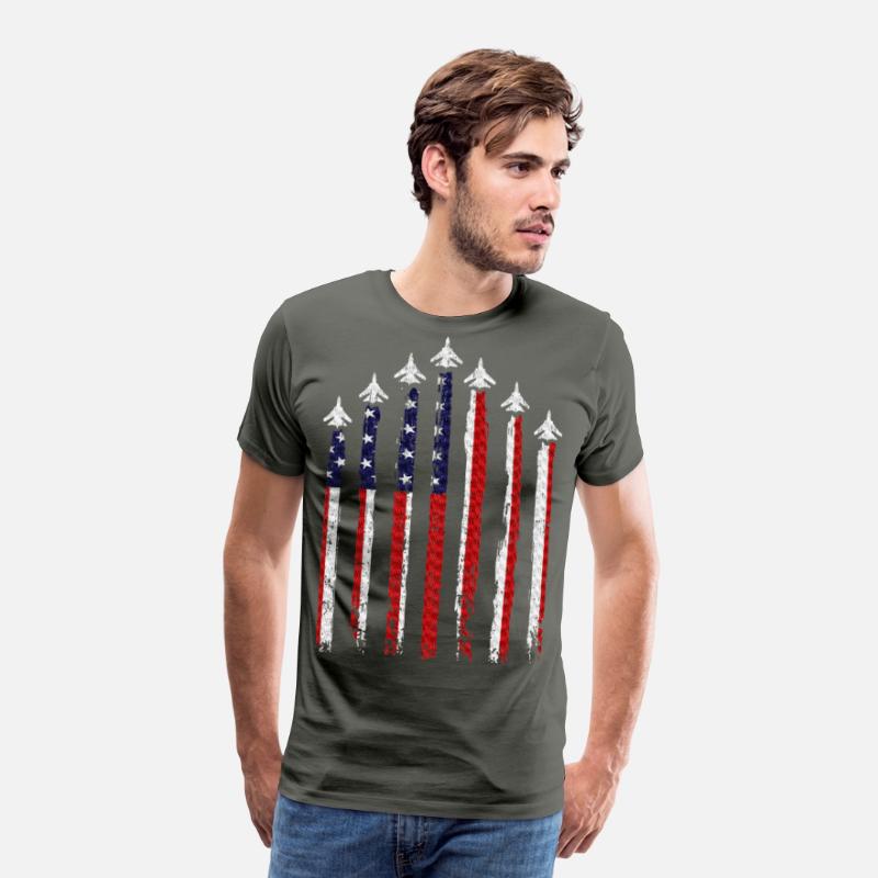 Fighter Jet Airplane USA Flag 4th Of July