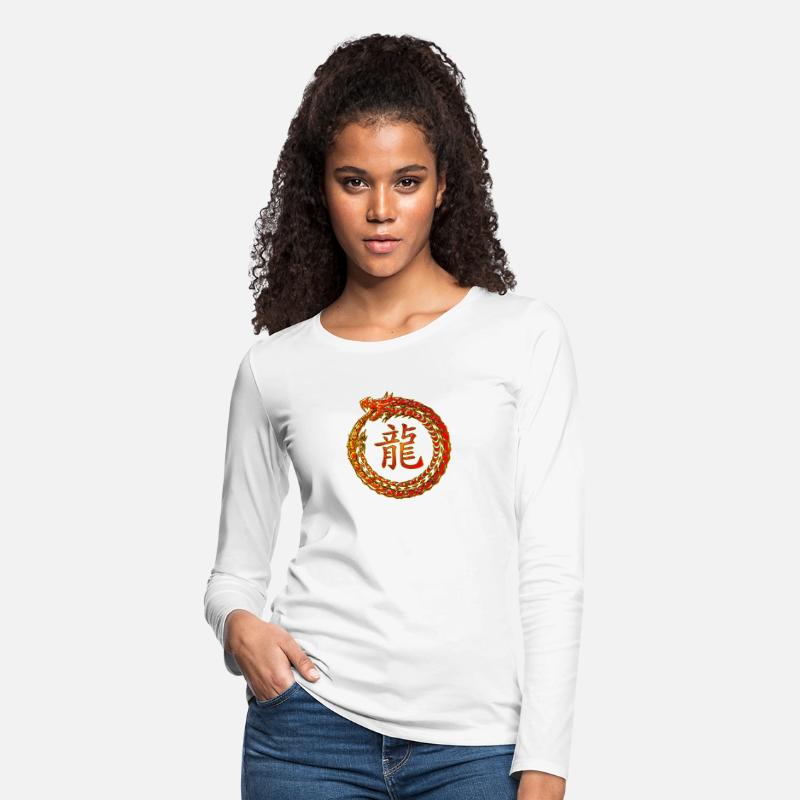 Fire Dragon In Circle with Chinese Dragon Symbol