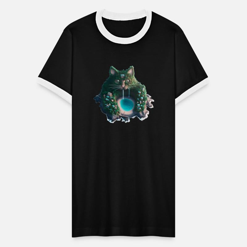 Floating Cat Island with Waterfalls.