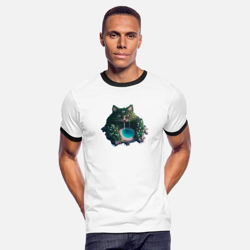 Floating Cat Island with Waterfalls.