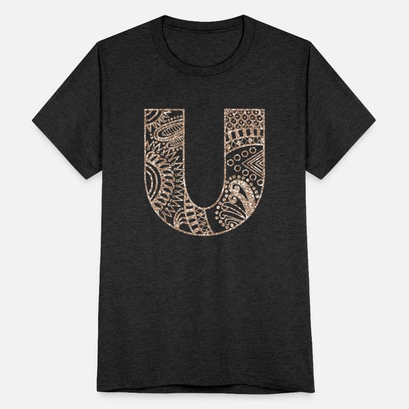 Floral Monogram Mandala U| Mandala Monogram U