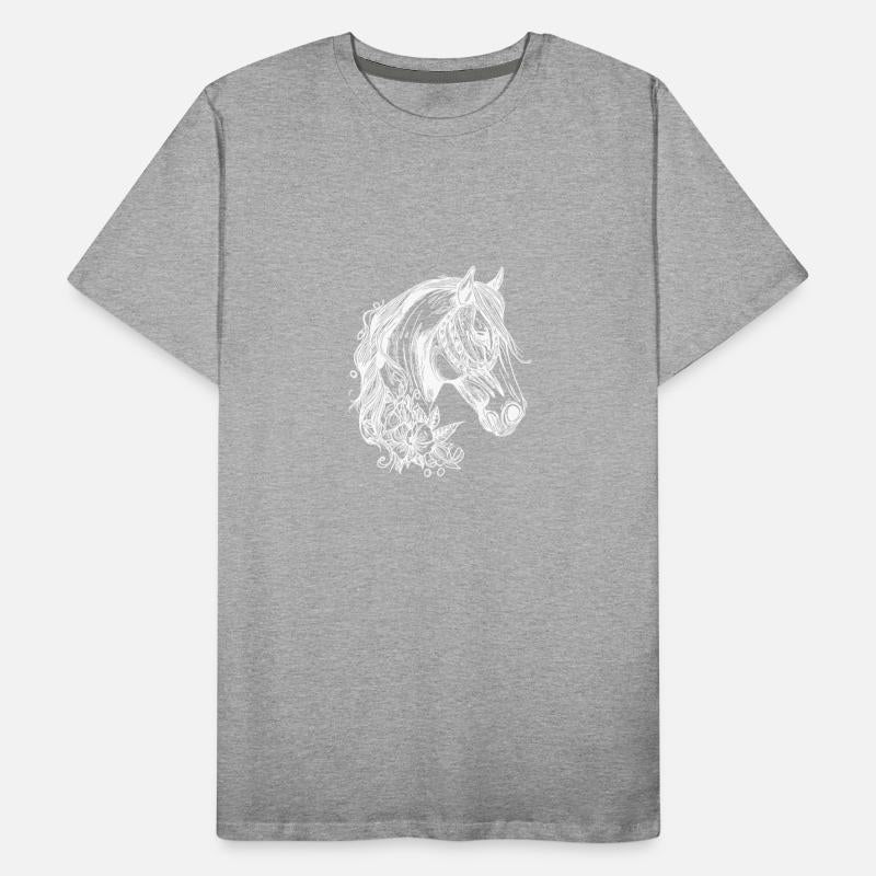 Flower Tattoo Horse Portrait Style