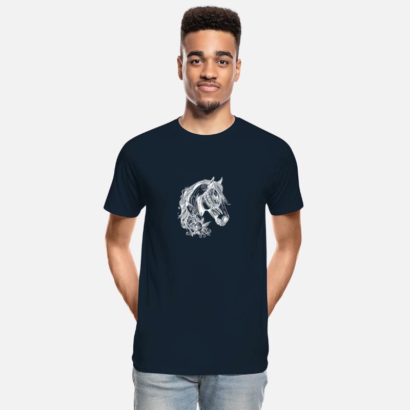 Flower Tattoo Horse Portrait Style